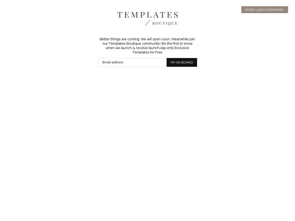 templatesboutique.com shopify website screenshot