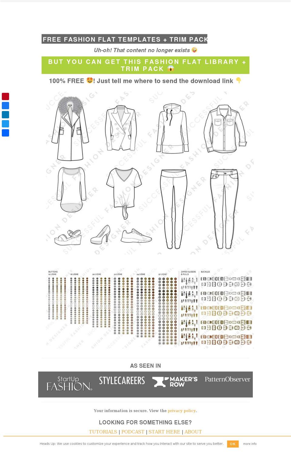 templatesforfashion.com — Shopify storefront screenshot