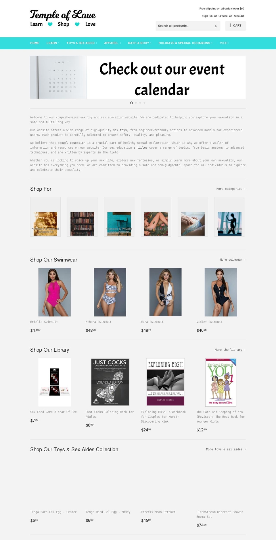 temple-of-love.org shopify website screenshot