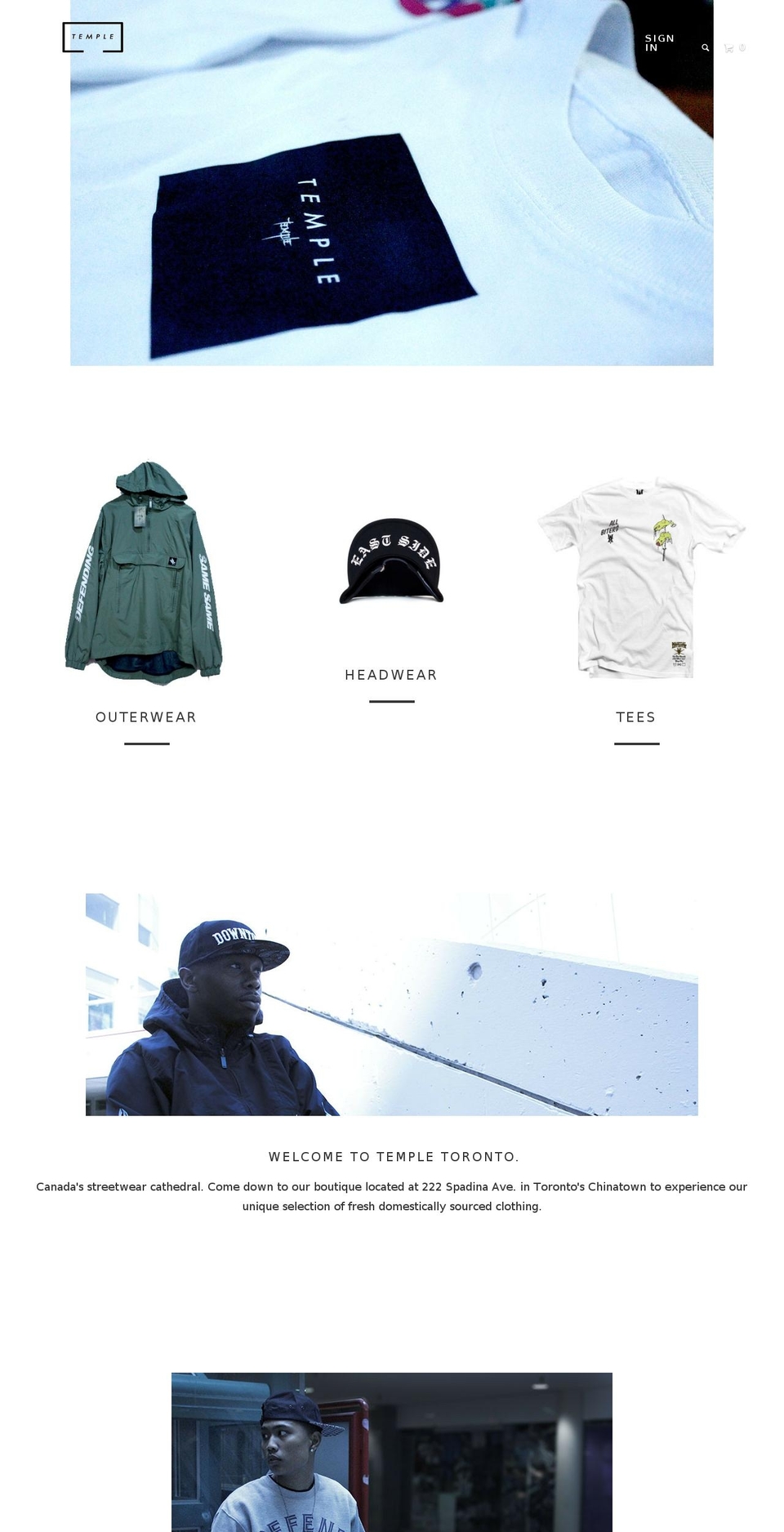 temple77.com shopify website screenshot