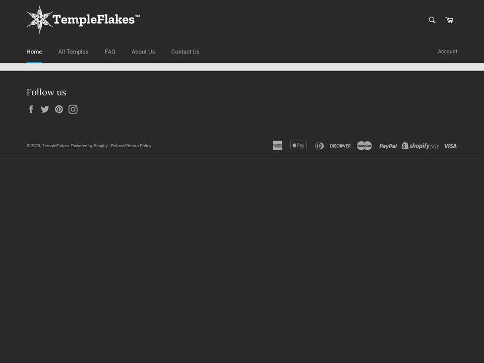 templeflakes.com — Shopify storefront screenshot
