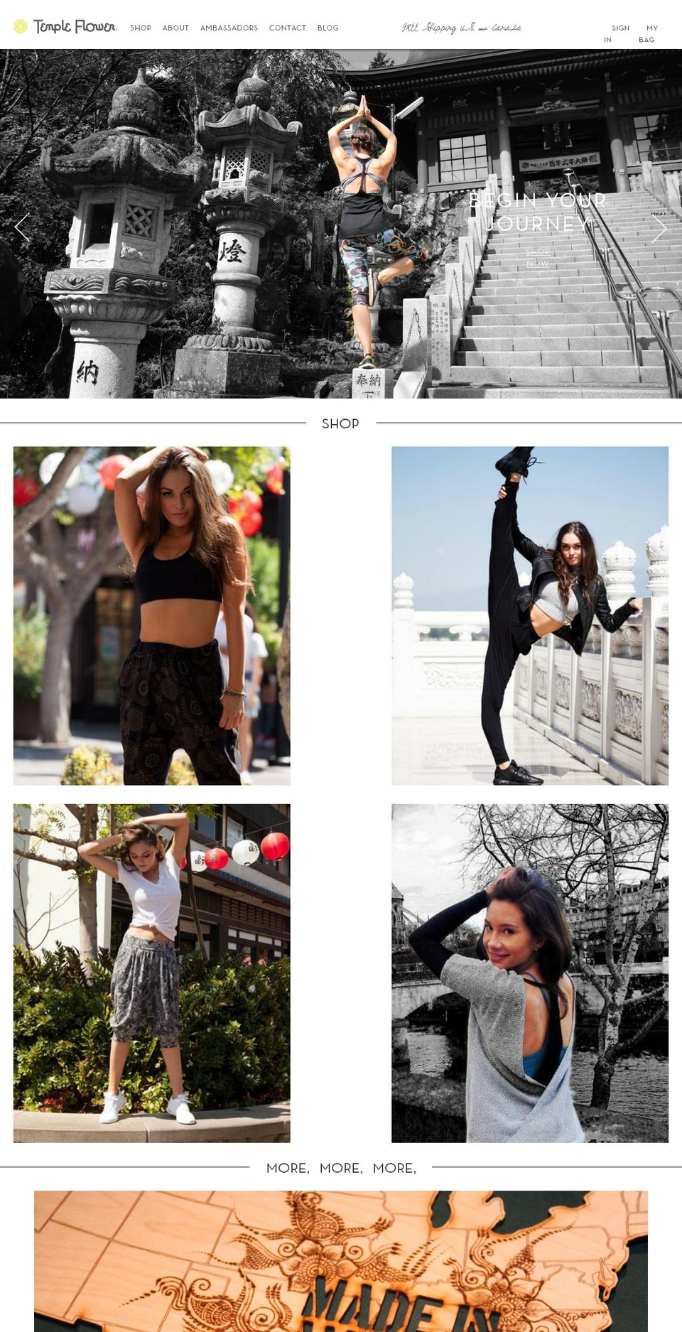 Temple-Flower Jaron 7-12-15 Shopify theme site example templefloweractivewear.com