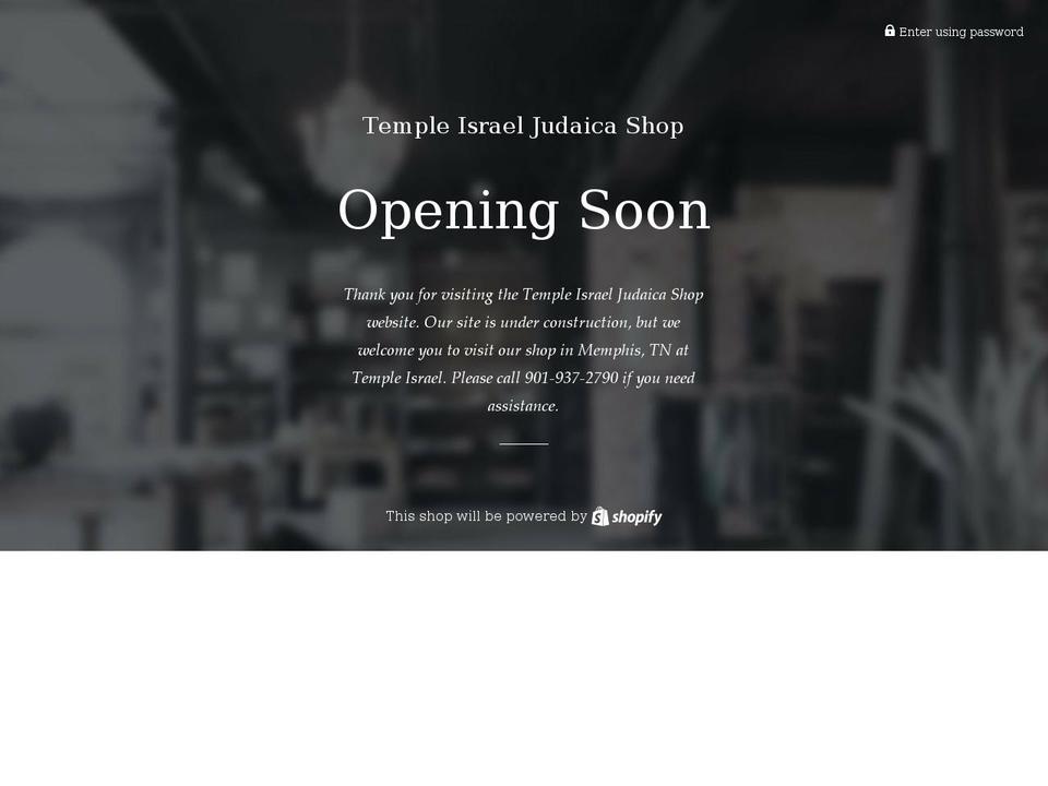 templeisraeljudaicashop.com shopify website screenshot
