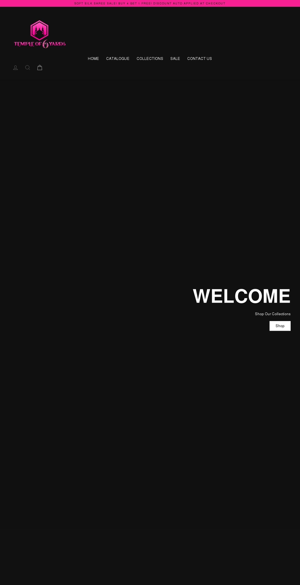 templeof6yards.com shopify website screenshot