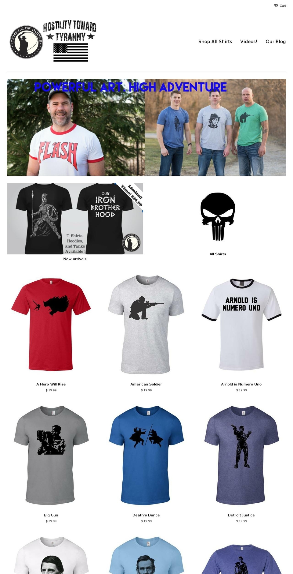 templeofdudes.com shopify website screenshot