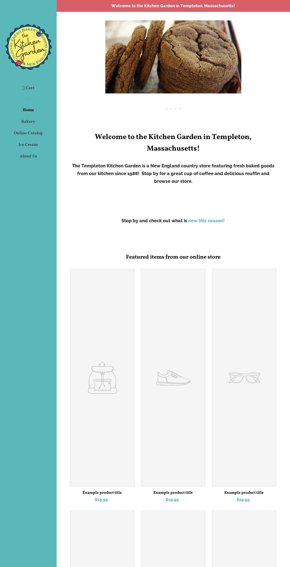 templetonkitchengarden.com — Shopify storefront screenshot