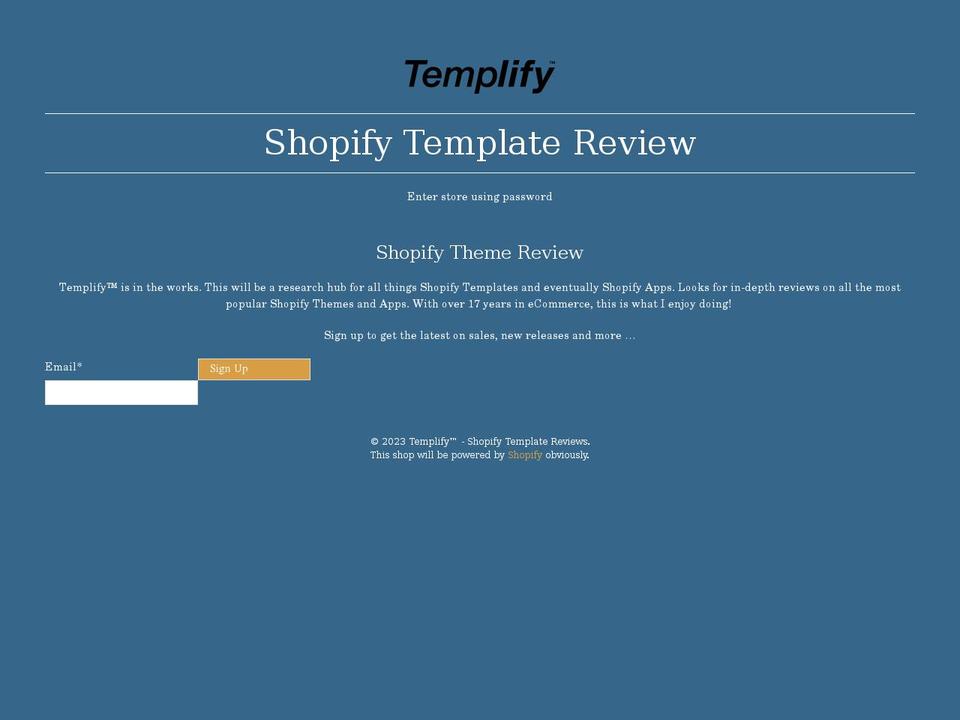 SD Shopify theme site example templify.net