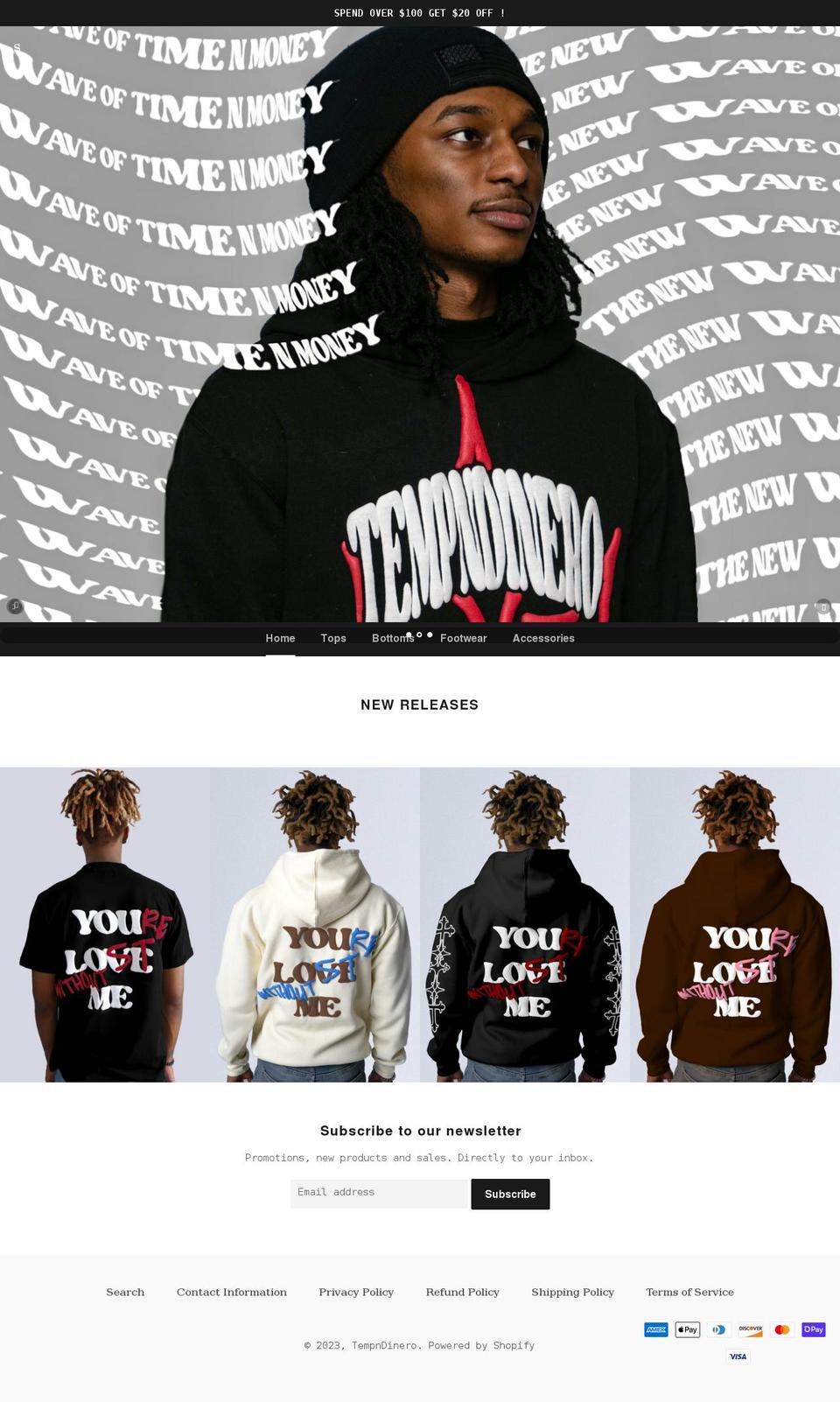 tempndinero.com shopify website screenshot