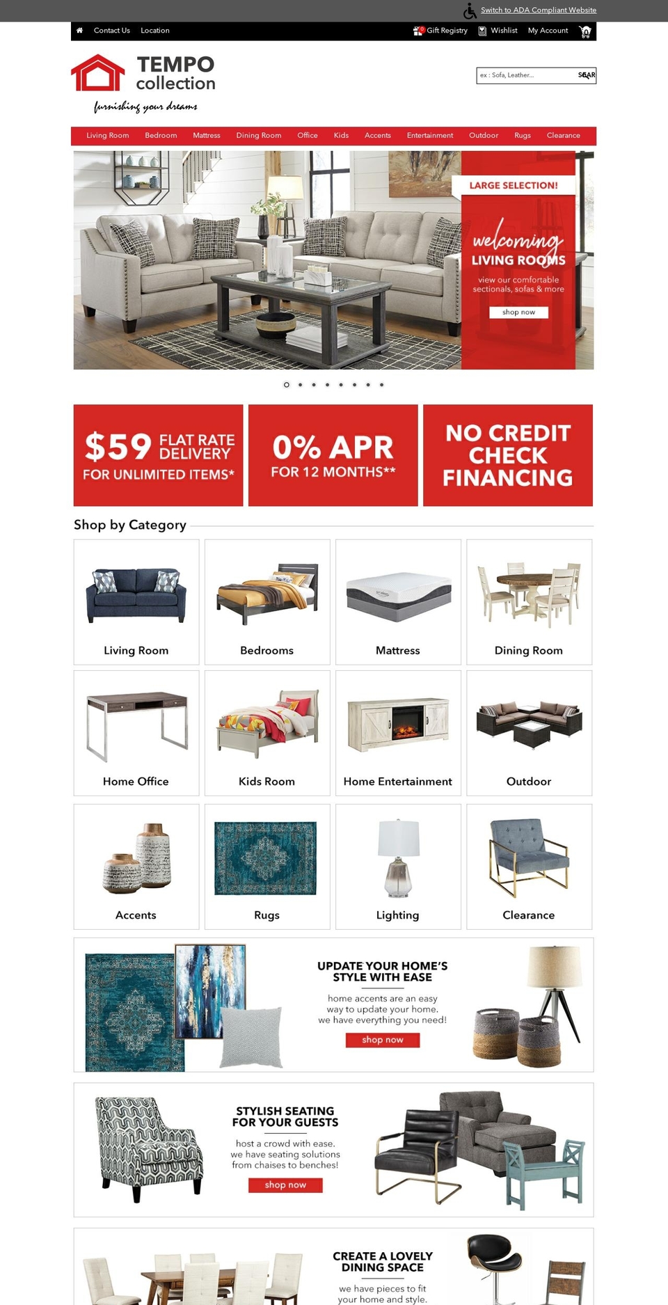 tempocollection.com — Shopify storefront screenshot