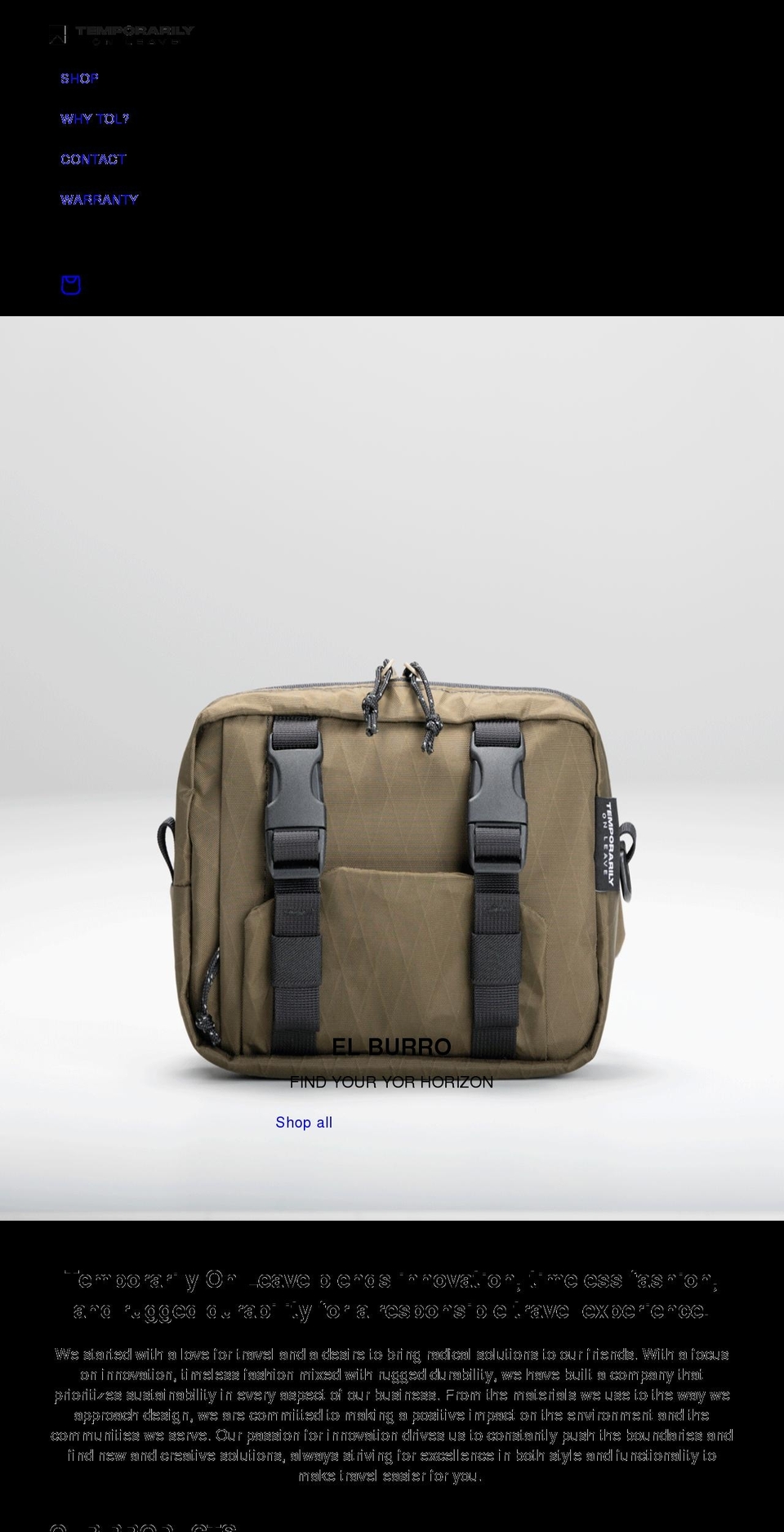 temporarilyonleave.com shopify website screenshot