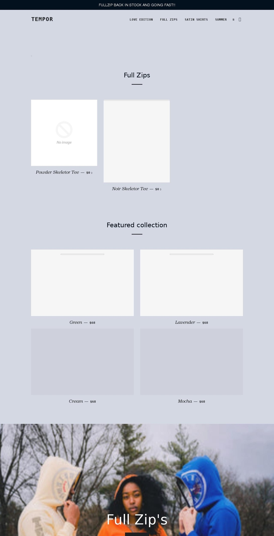 temporessence.com shopify website screenshot