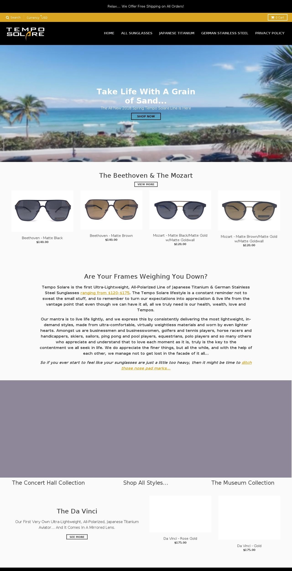 temposolareusa.com — Shopify storefront screenshot