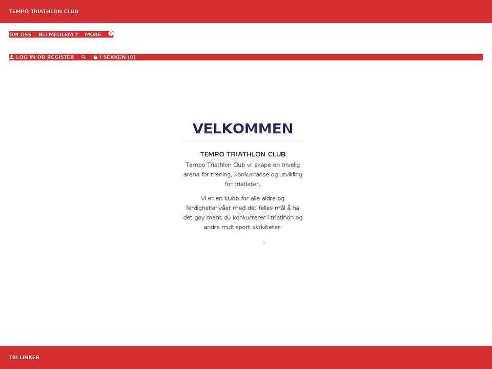 tempotriathlon.com shopify website screenshot