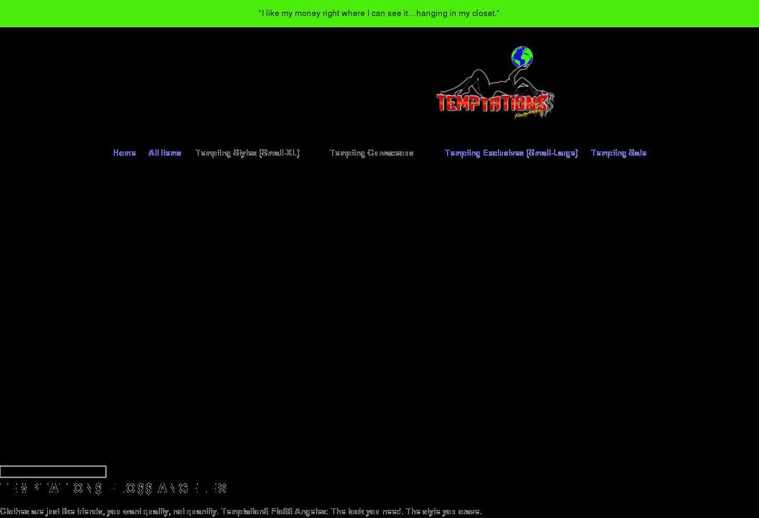 temptationsflossangeles.com shopify website screenshot