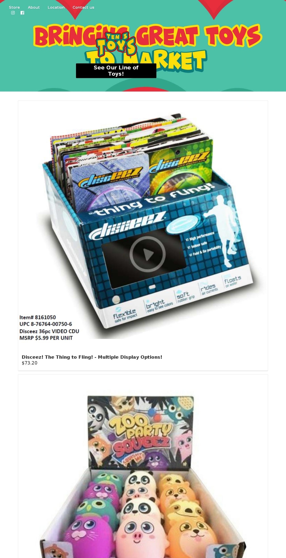 ten3toys.com — Shopify storefront screenshot