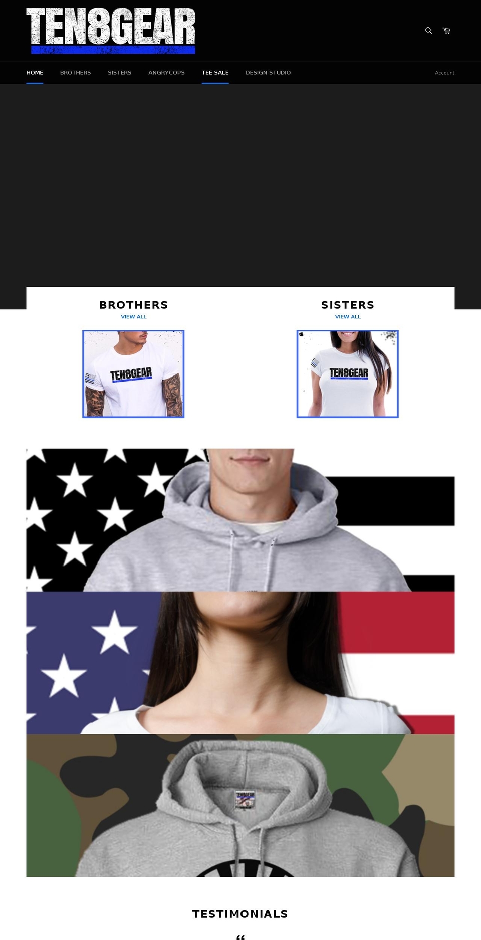 ten8gear.com shopify website screenshot