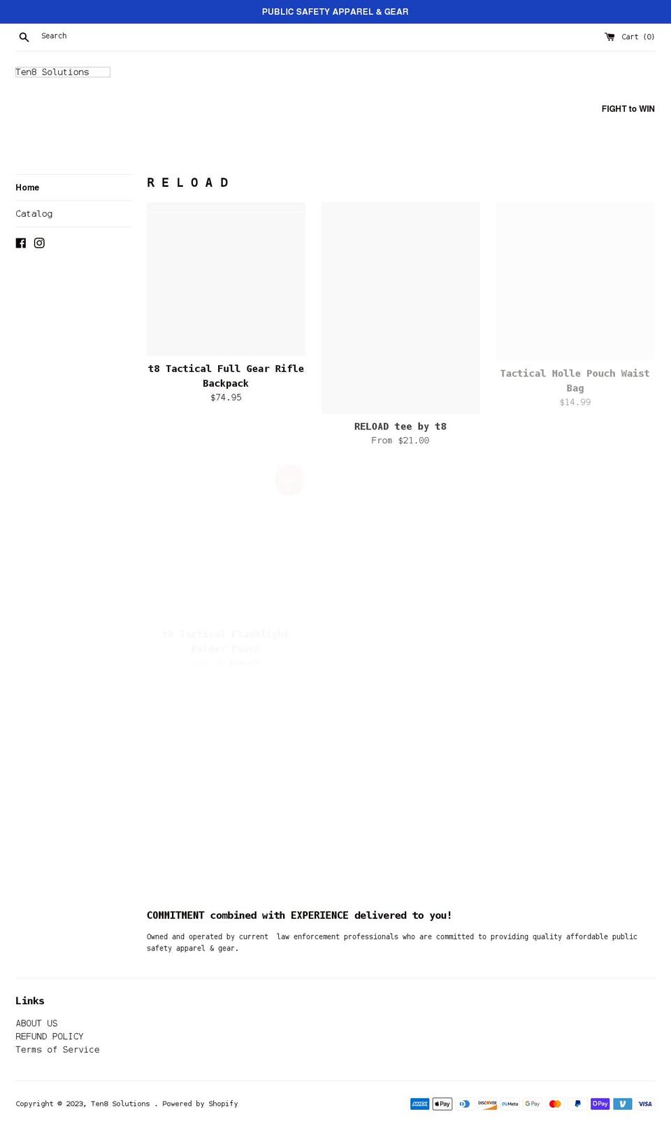ten8solutions.com shopify website screenshot