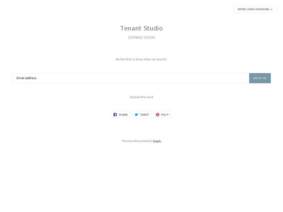 tenantstudio.com — Shopify storefront screenshot
