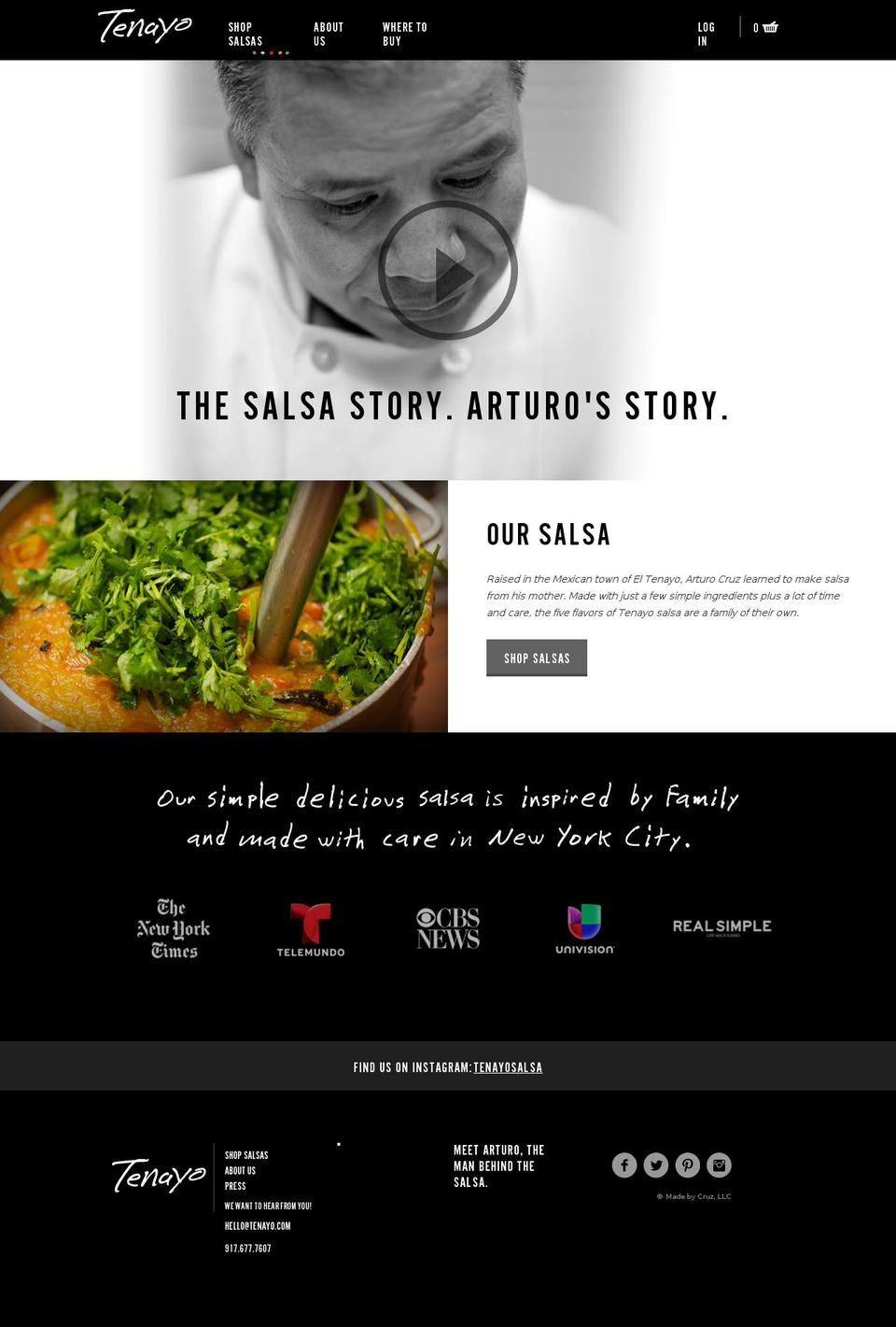 tenayo.com shopify website screenshot