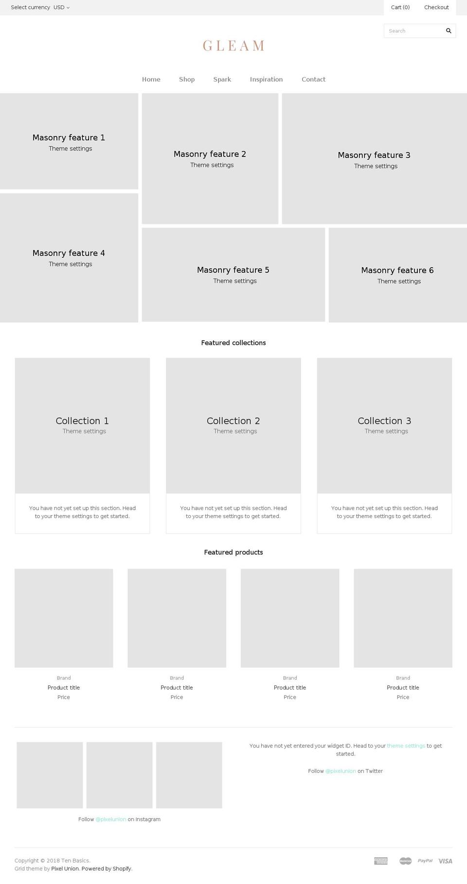 tenbasics.com — Shopify storefront screenshot