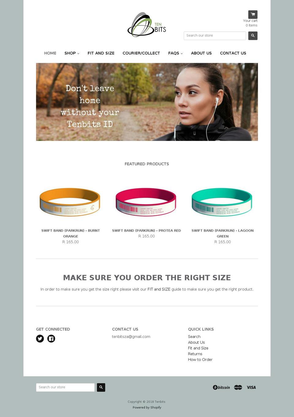 tenbits.co.za shopify website screenshot
