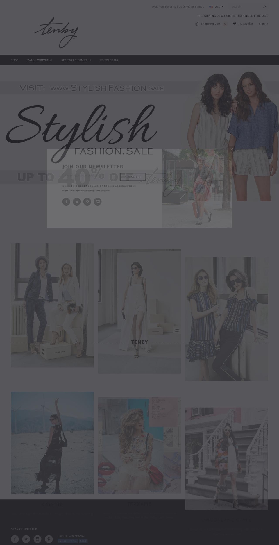 tenbynyc.com shopify website screenshot