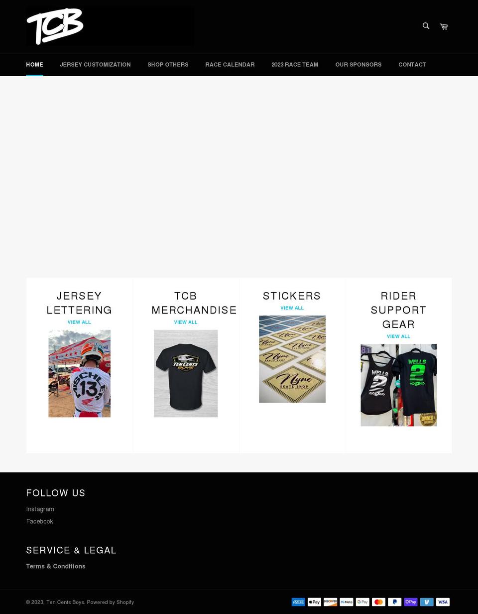 tencentsboys.com shopify website screenshot
