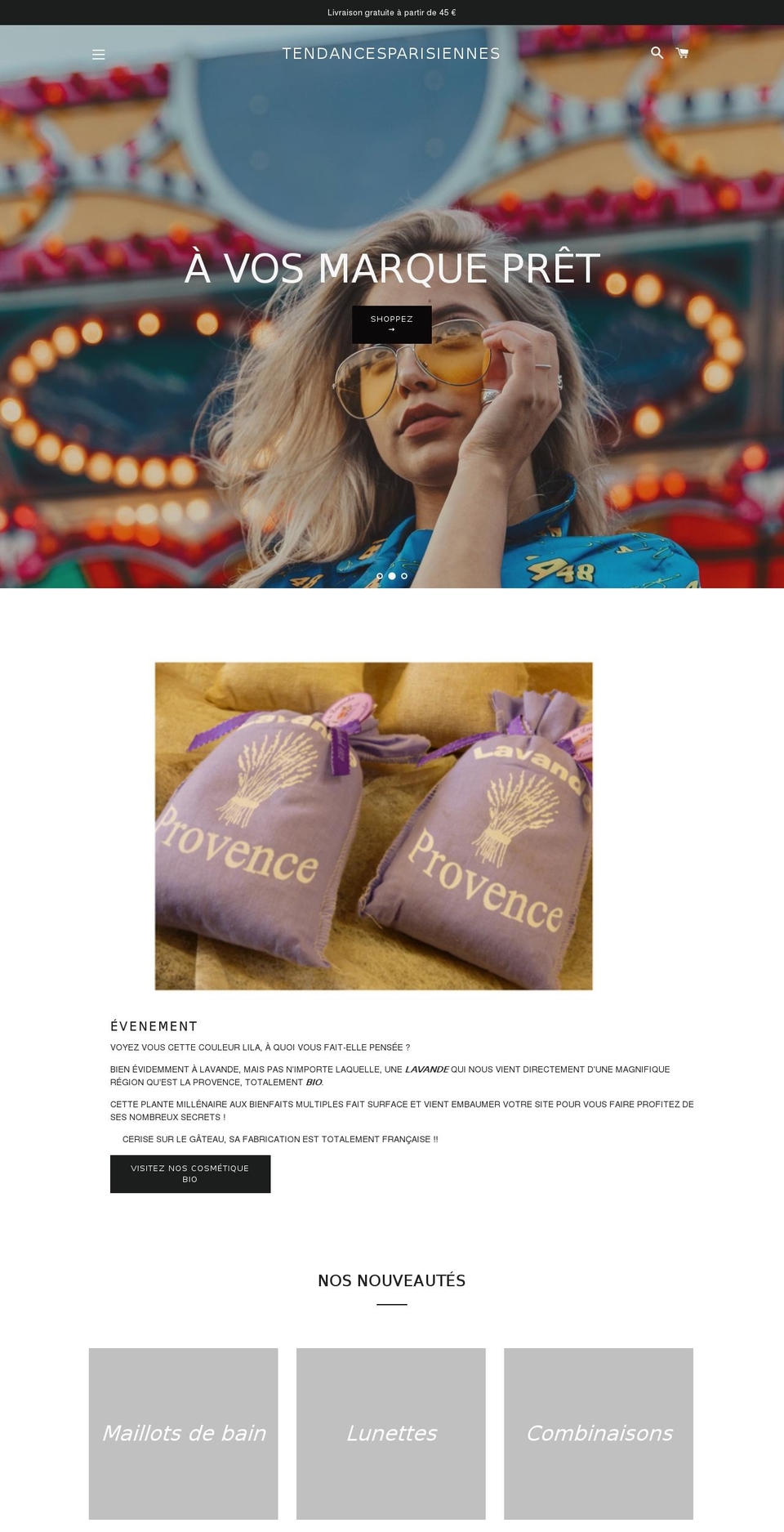 tendancesparisiennes.com — Shopify storefront screenshot