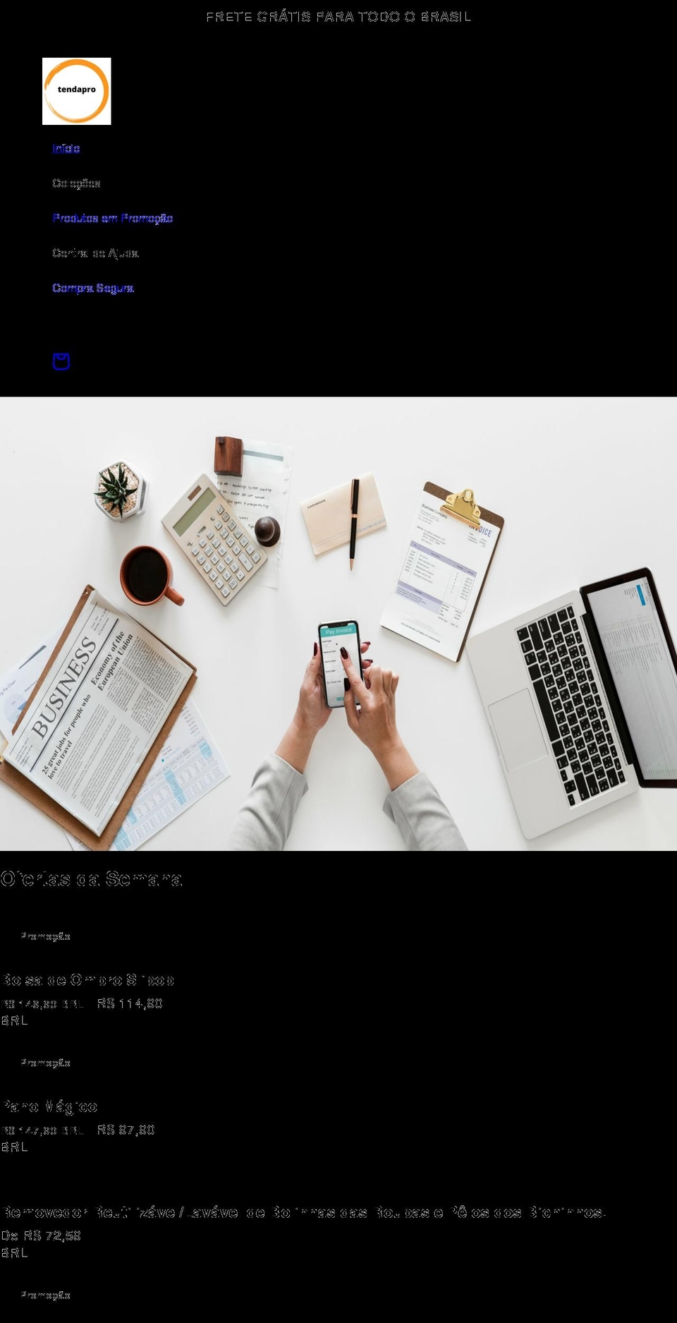 tendapro.com.br shopify website screenshot