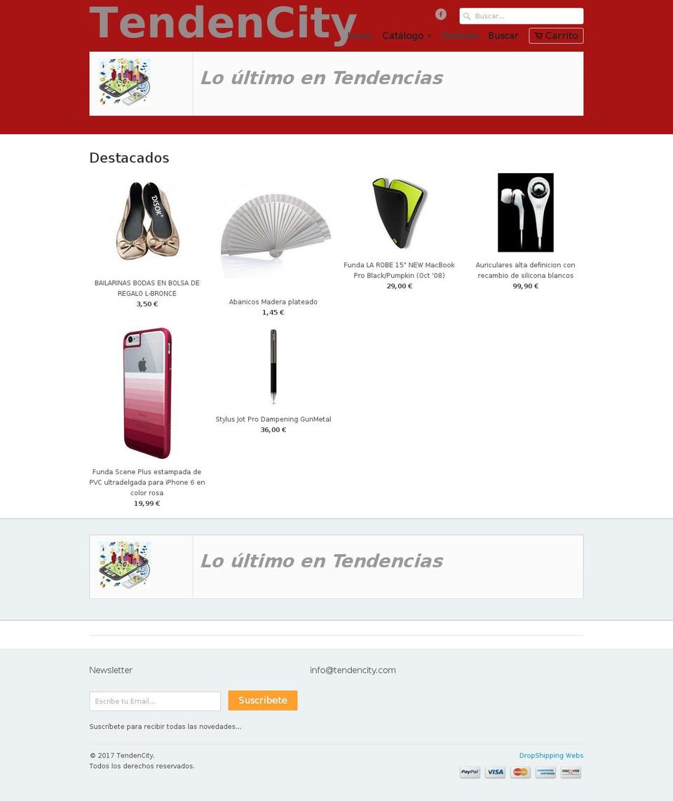 tendencity.com shopify website screenshot