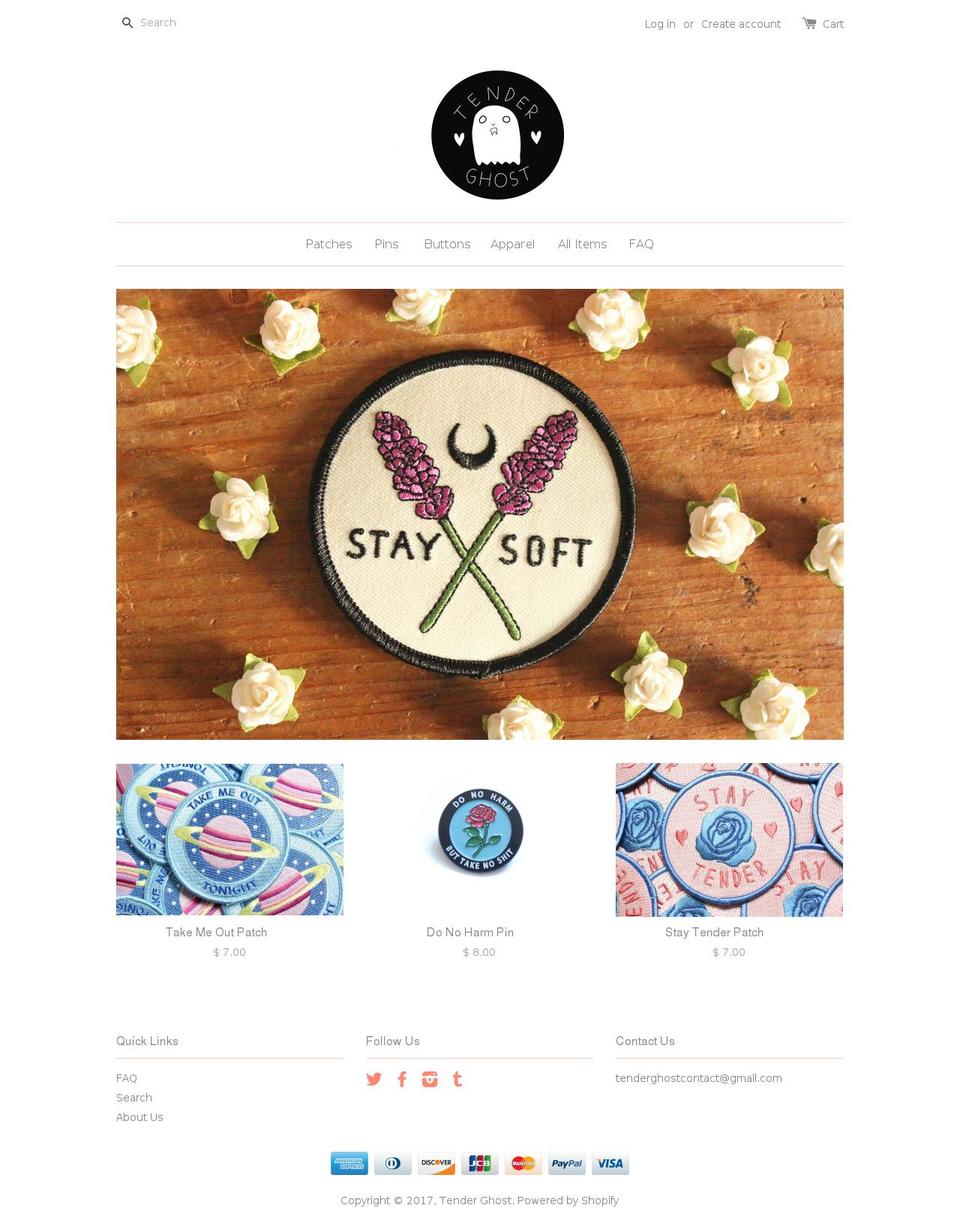 studio Shopify theme site example tender-ghost.com