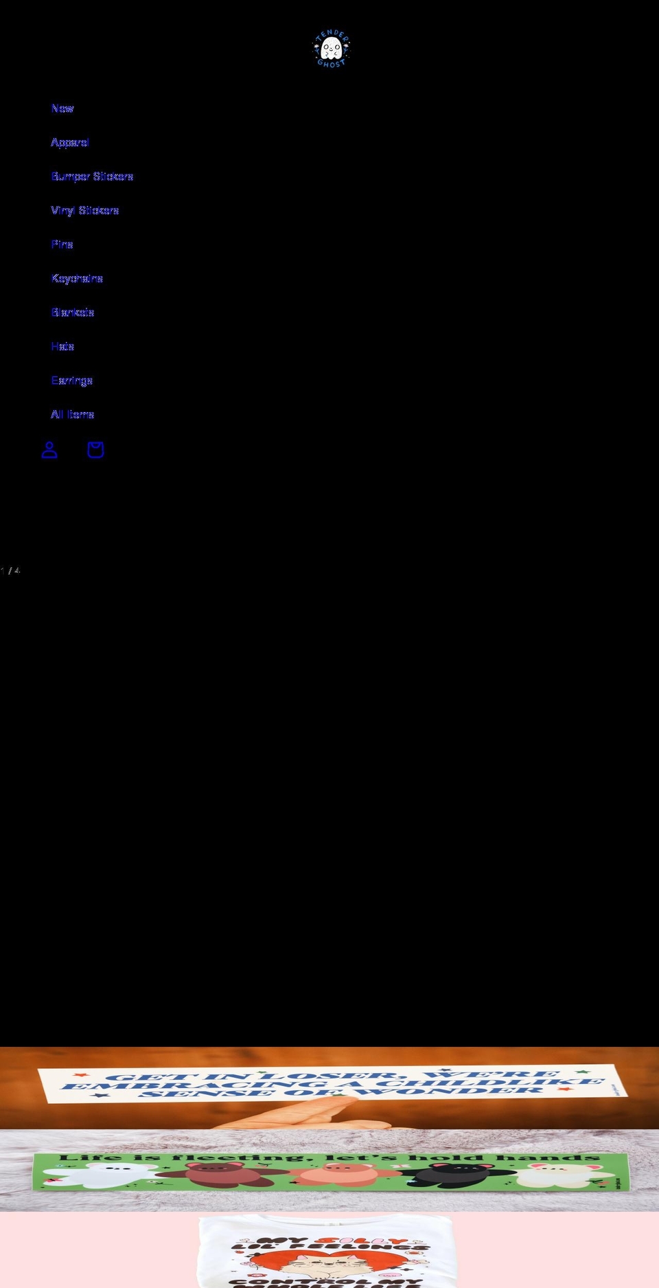 tender-ghost.myshopify.com shopify website screenshot