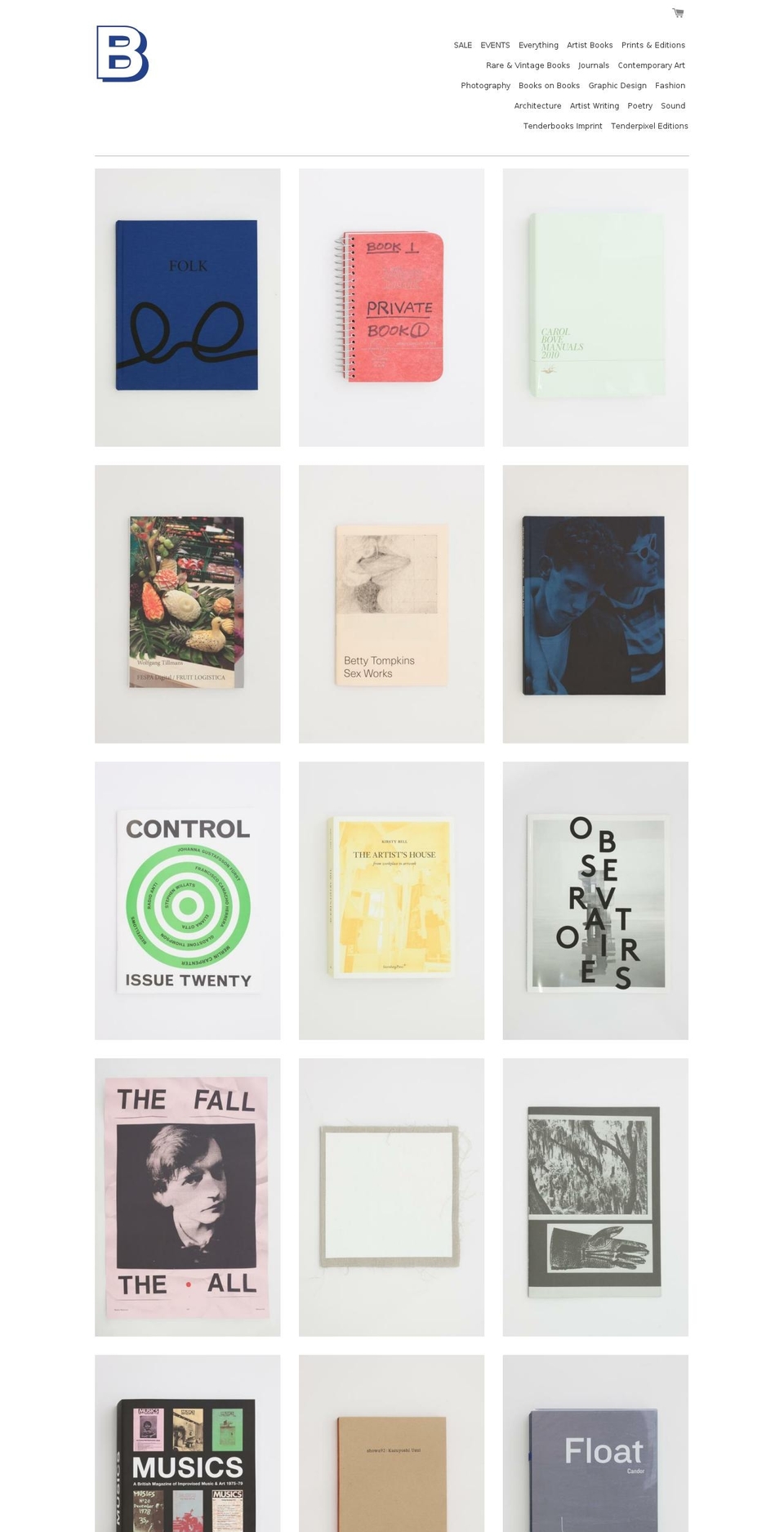 tenderbooks.co.uk shopify website screenshot