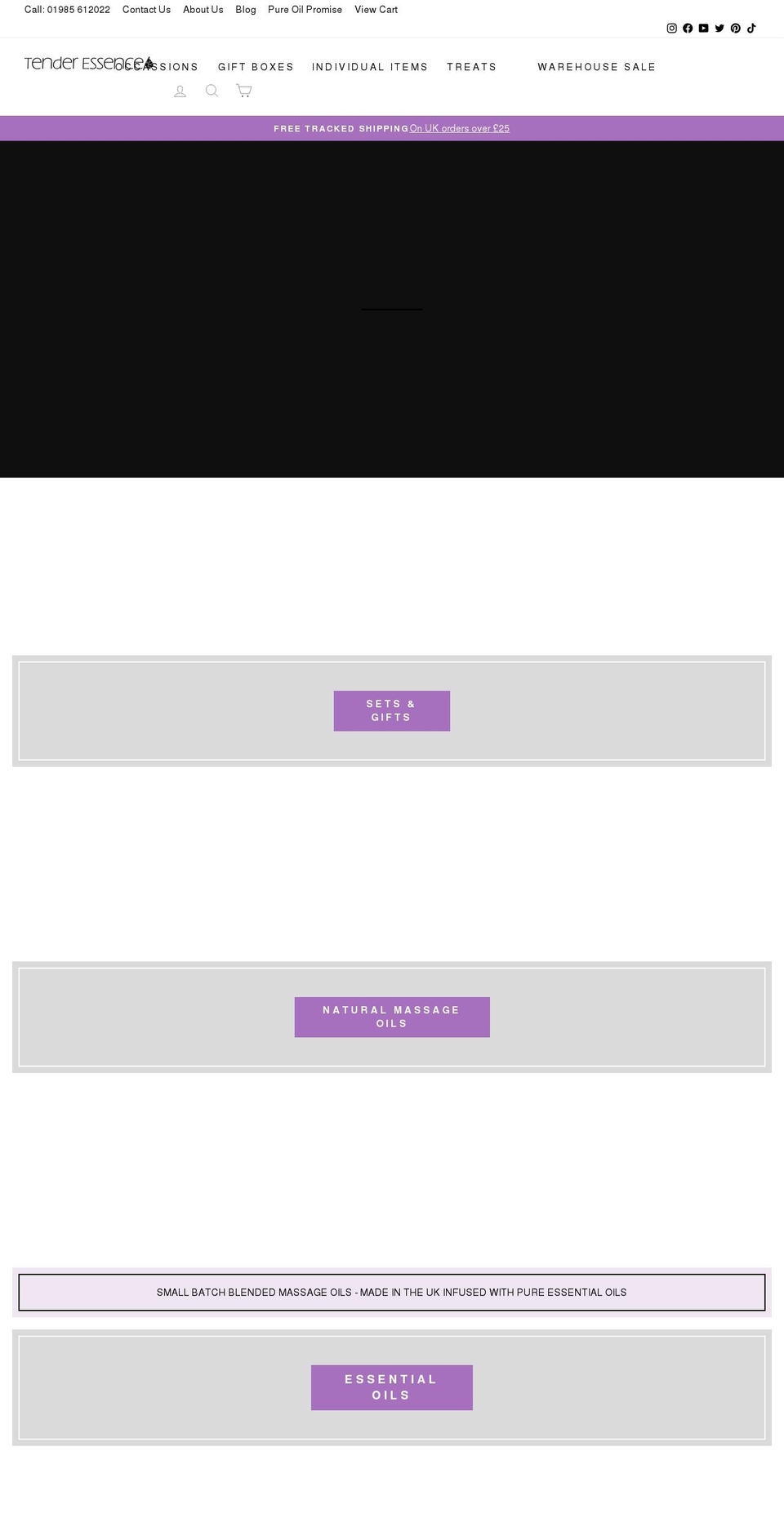 tenderessence.co.uk shopify website screenshot