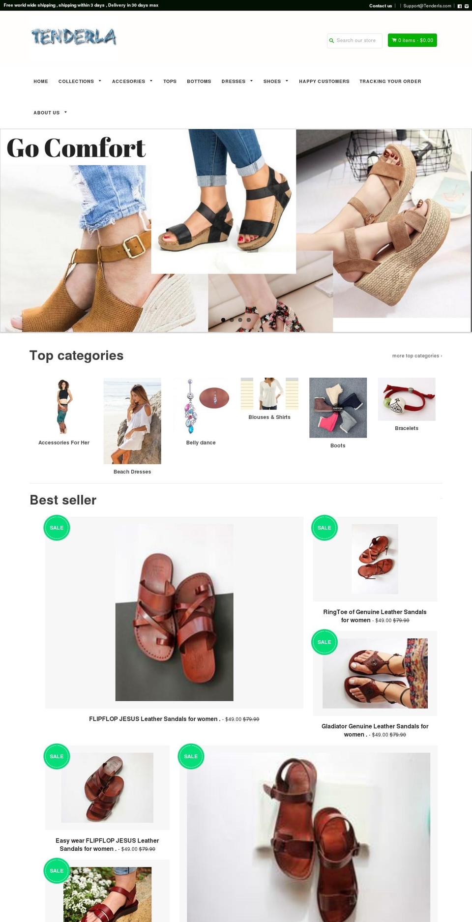 purchase-your-own-copy-support-develiper Shopify theme site example tenderla.com