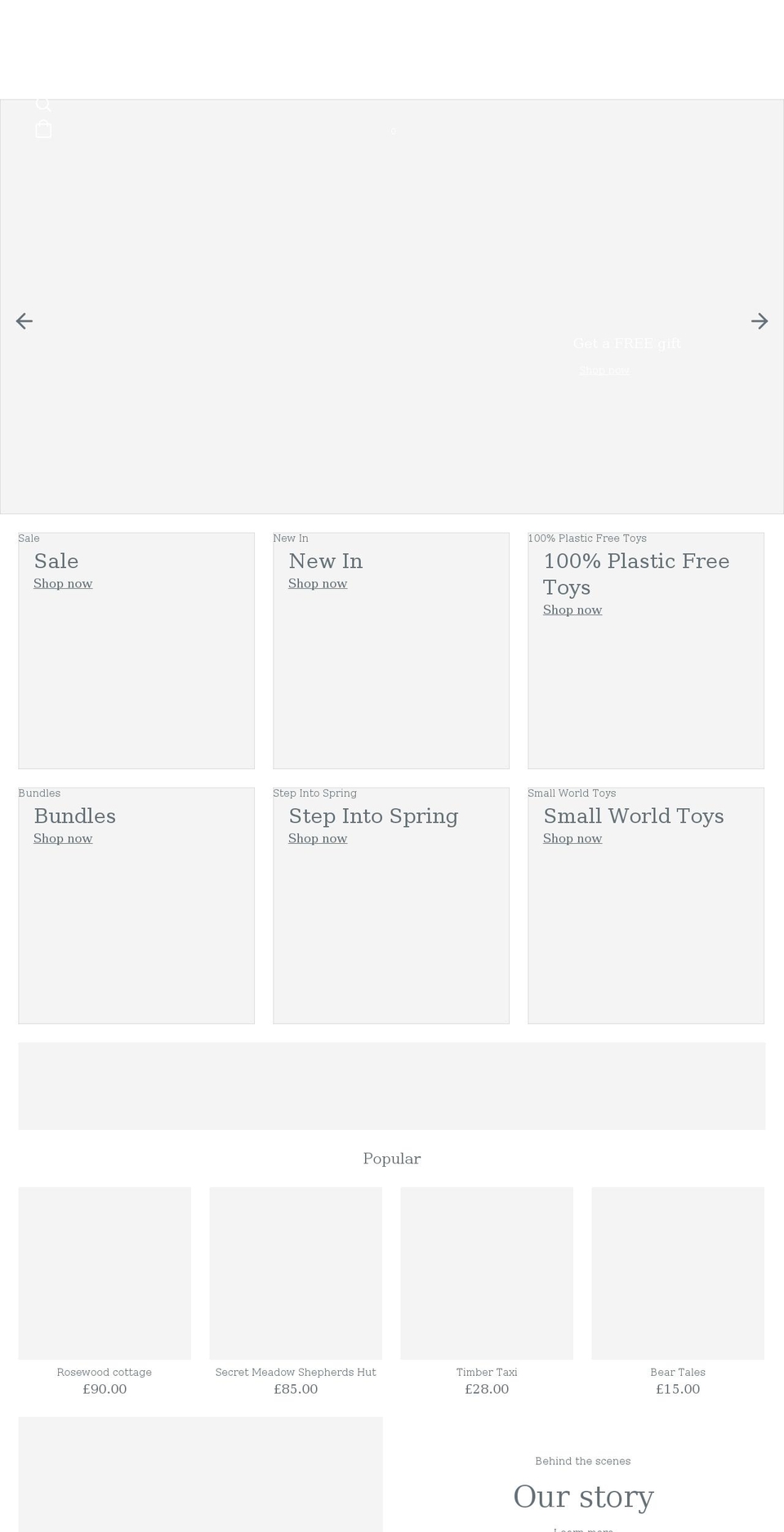 tenderleaftoys.co.uk shopify website screenshot