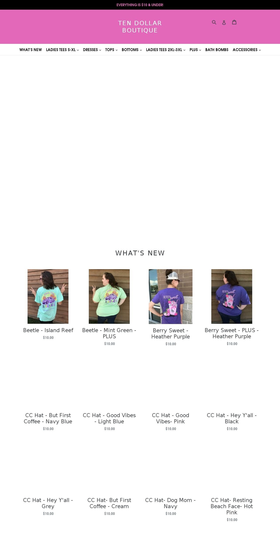 tendollarboutiques.com shopify website screenshot