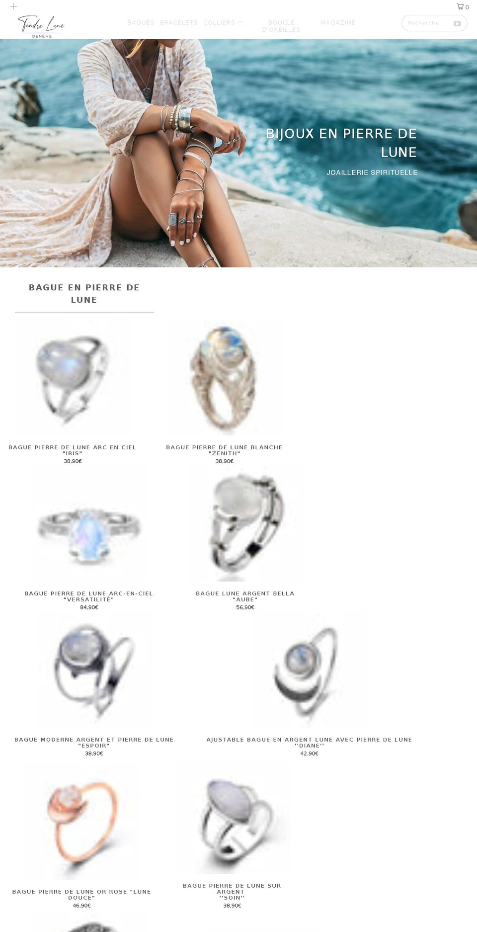 tendre-lune.com shopify website screenshot