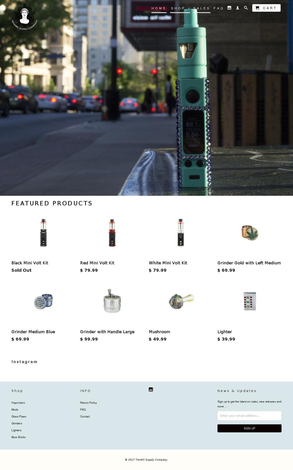 tendrilsupply.com shopify website screenshot