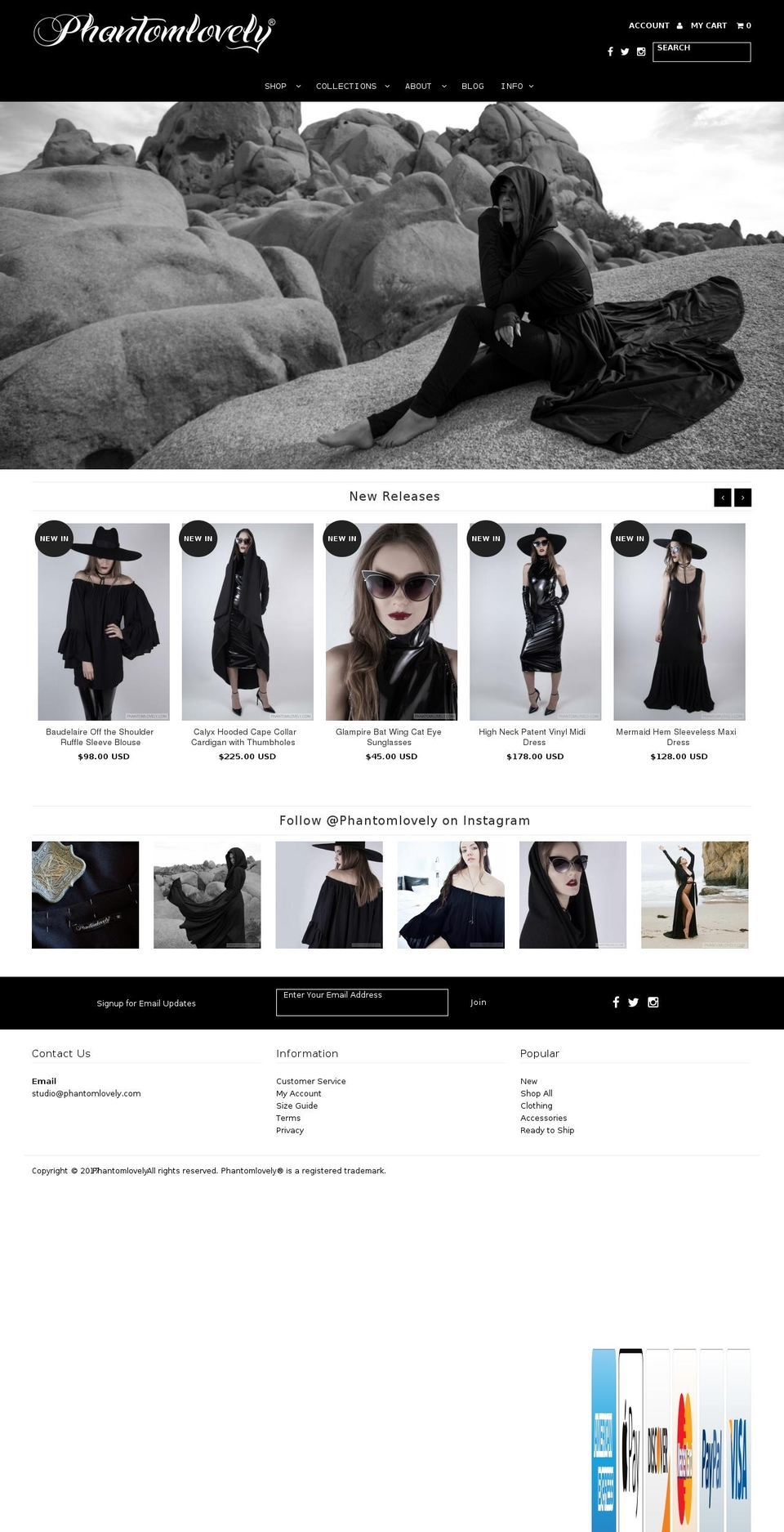tenebrae.com shopify website screenshot