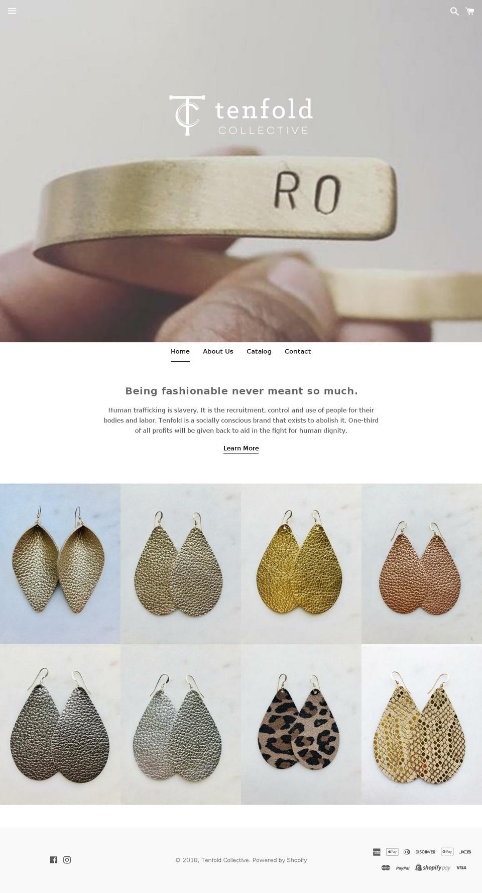 tenfold-collective.com shopify website screenshot