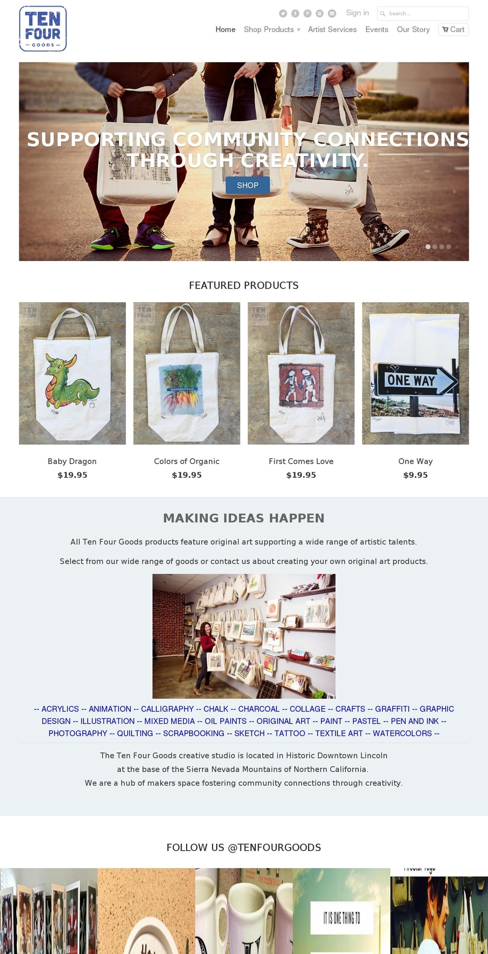 tenfourtowels.com shopify website screenshot