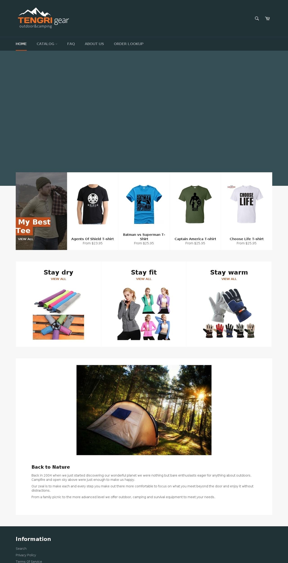 tengrigear.com shopify website screenshot