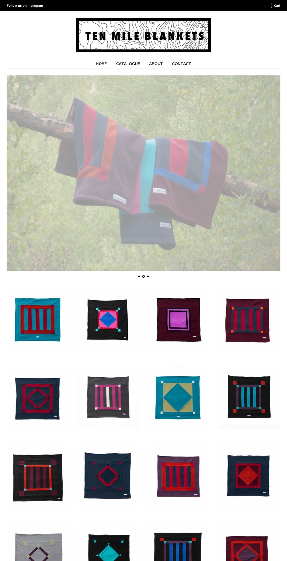tenmileblankets.com shopify website screenshot