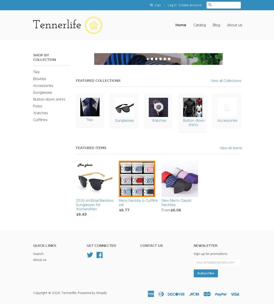 tennerlife.com shopify website screenshot