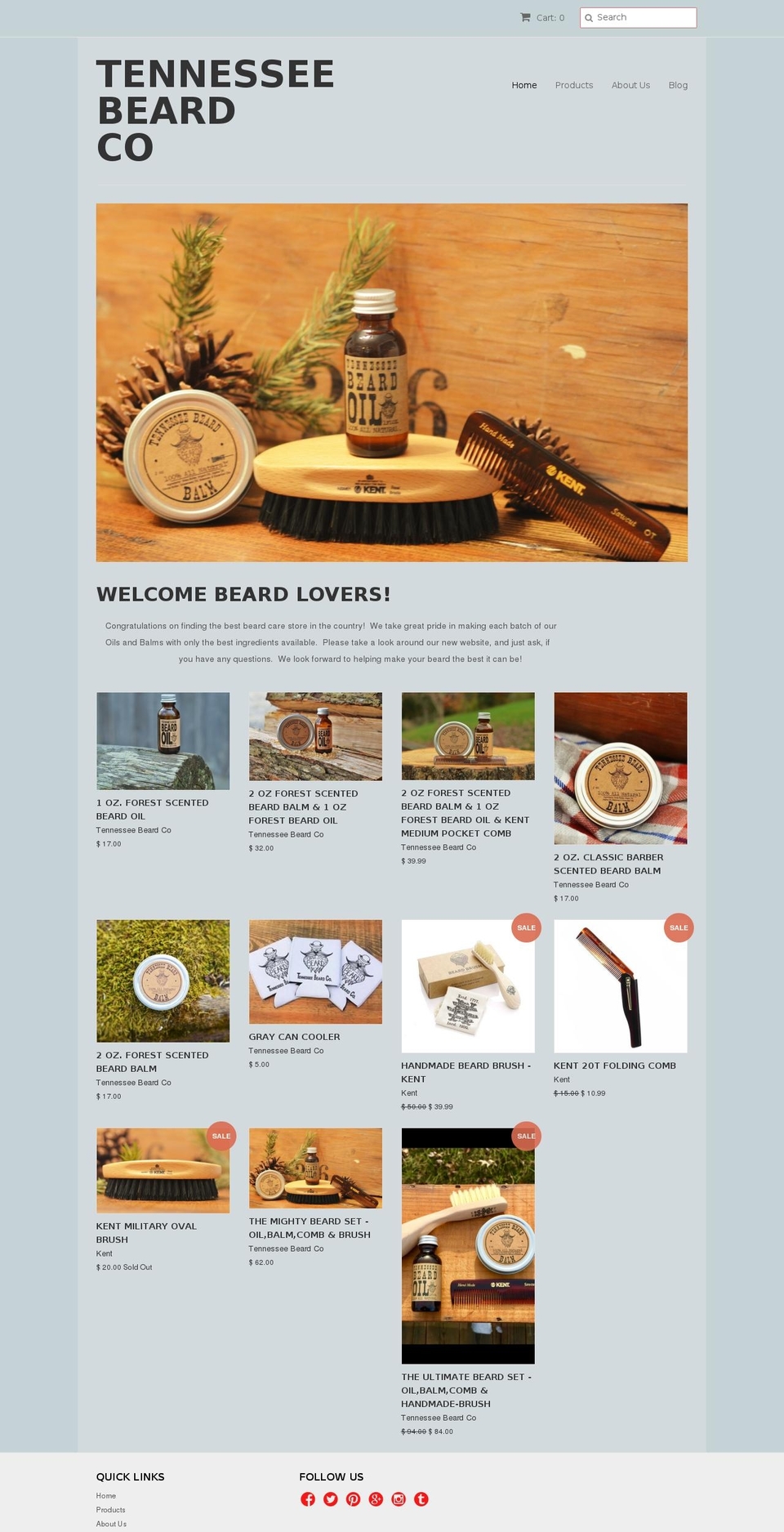 tennesseebeard.com shopify website screenshot