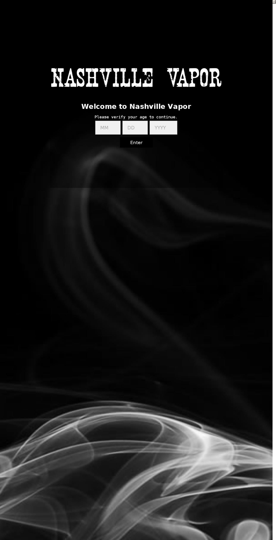 tennesseevapor.com — Shopify storefront screenshot