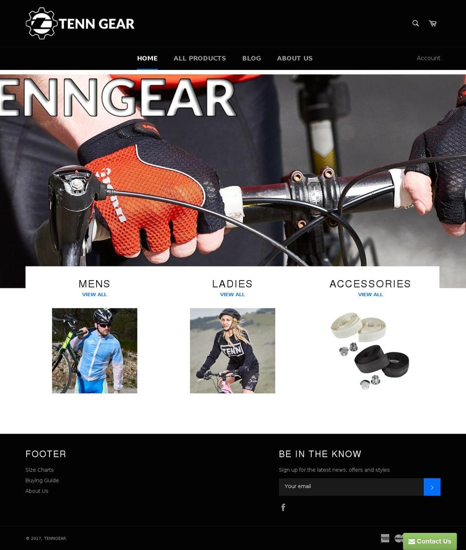 tenngear.com shopify website screenshot