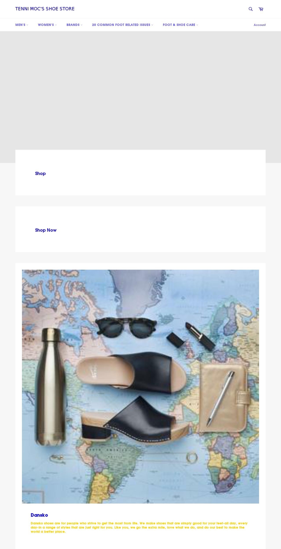 tenni-mocs.com shopify website screenshot