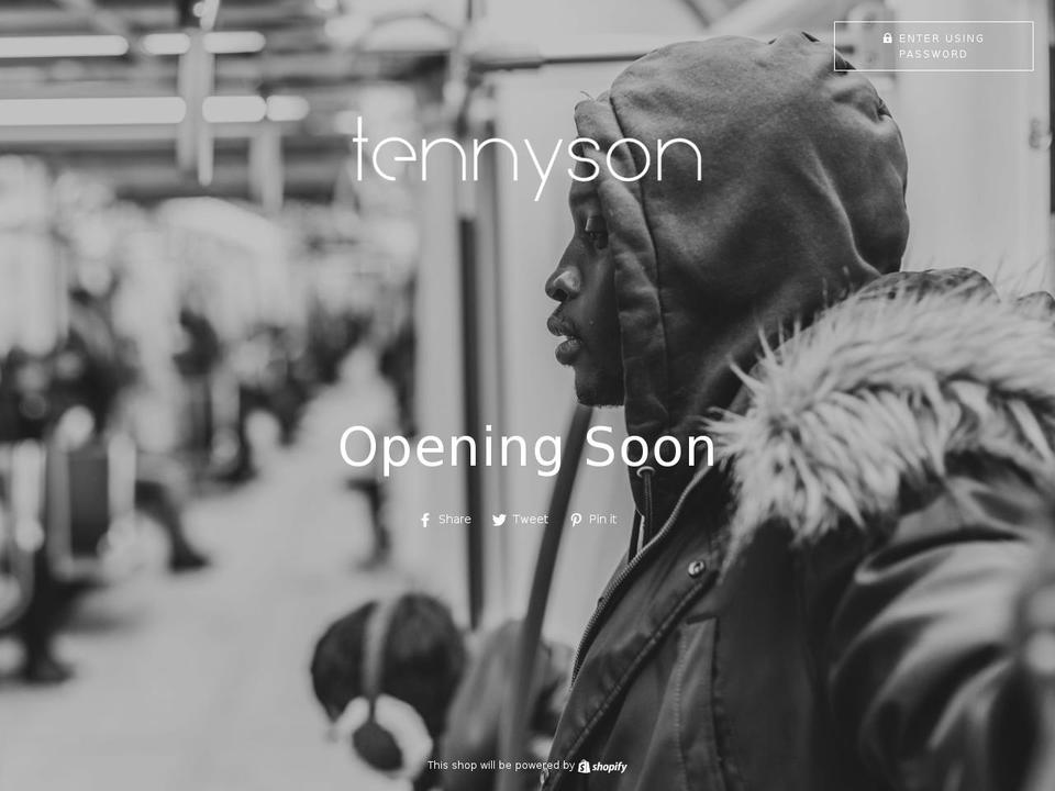 tennysonclothing.com shopify website screenshot